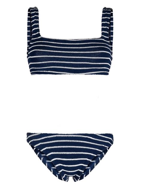 Hunza G Xandra Bikini In Navy White Modesens