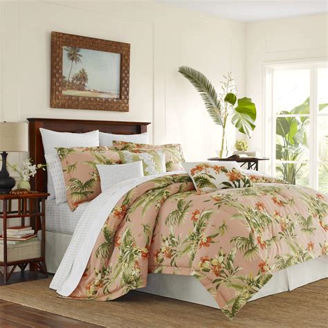 Tommy Bahama King Comforter Set Reversible Cotton Bedding With Matching Shams