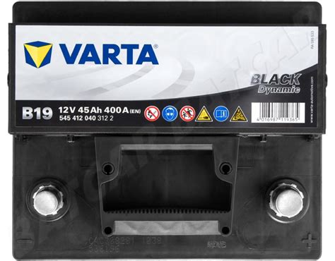 Varta Black Dynamic B19 12V 45Ah 400A EN Autobatterie Batcar De Shop