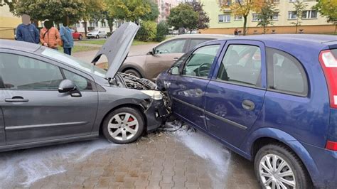 Kolizja drogowa w Chełmży Poza Toruń 112