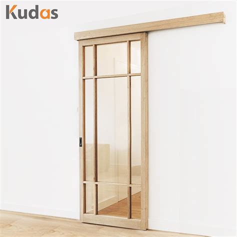 Low E Tempered Thermal Insulation Glass Wood Grain Sliding Door China