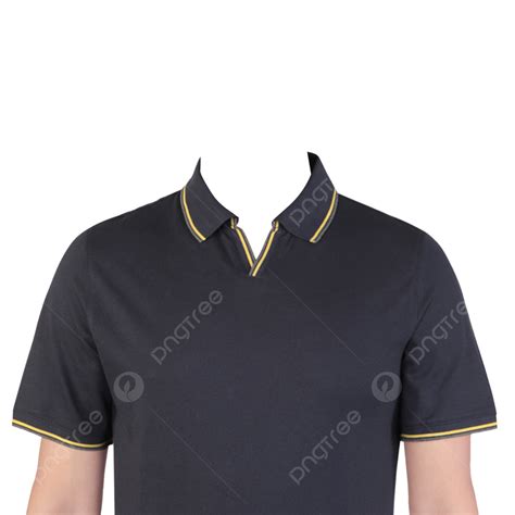 Passport Photo Shirt PNG Image Mens Black Polo Shirt For Passport