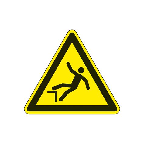 Warning Sign Danger Of Falling Down 100 Mm HILPRESS