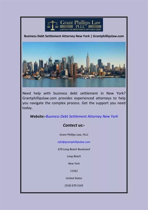 Ppt Business Debt Settlement Attorney New York Grantphillipslaw