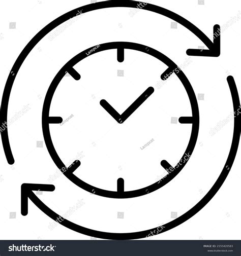 Clock Icon Time Symbol Clock Logo Stock Vector Royalty Free