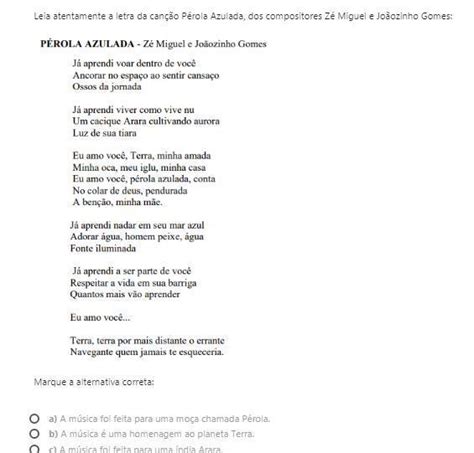 Letra De Zé Miguel Pérola Azulada - Leia atentamente a letra da canção Pérola Azulada, dos compositores Zé ...