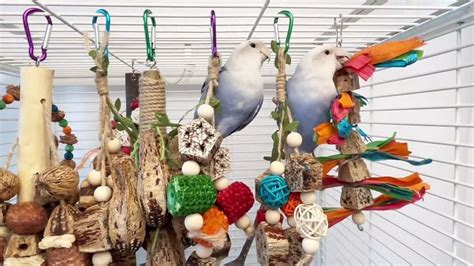 Parrot Bird Colorful Hanging Molar Toy Natural Rattan Ball Corn Husk