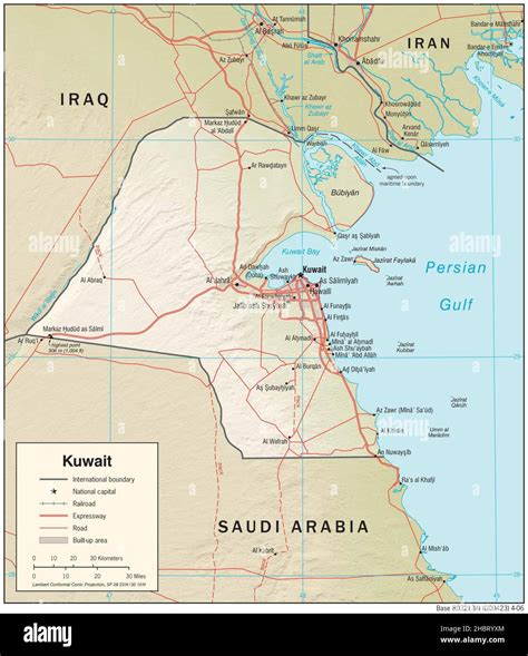 Capital Of Kuwait Map