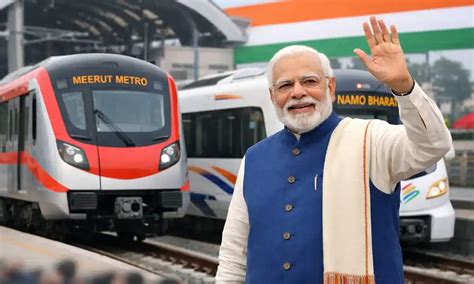 prime minister narendra modi  sunday inaugurated  meerut metro