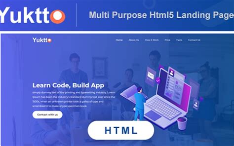 Yuktto Çok Amaçlı Html5 Duyarlı İşletme Web Sitesi Şablonu