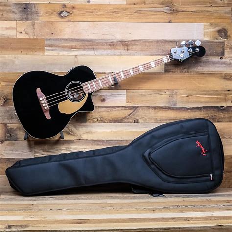 Fender Kingman Bass V2 Cutaway Acoustic Bass Guitar Black Reverb