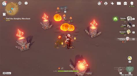 Pyro Totems Puzzle Near The Dune Of Elusion Genshin Impact Youtube