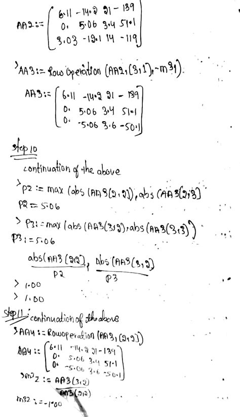 Solved Repeat Exercise Using Gaussian Elimination With Scaled