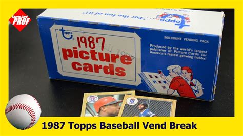 1987 Topps Baseball Vending Machine Box Opening YouTube