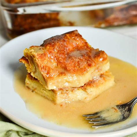 Old Fashioned Bread Pudding with Vanilla Sauce | A Reinvented Mom