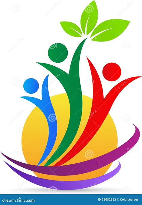 Wellness Logo Care Beauty Symbol Spa Icon Health Plant Healthy People