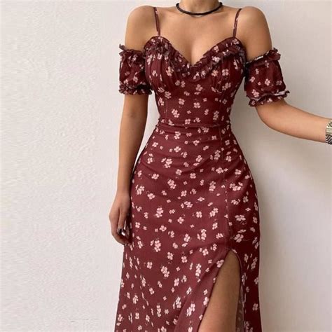 Robe Longue pour Femme à Imprimé Floral Été Robes Moulantes Dos Nu