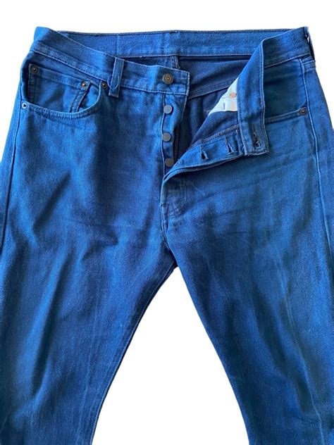 Levis Strauss 501 Jeans Blue Regular Fit Mens Size 34… - Gem