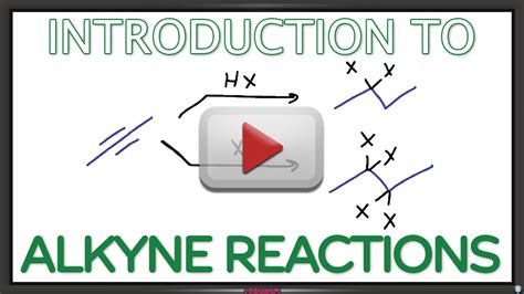 Alkyne Reactions Organic Chemistry Tutorial Video Series