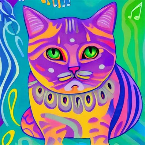 Cats In The Style Of Laurel Burch Stable Diffusion OpenArt