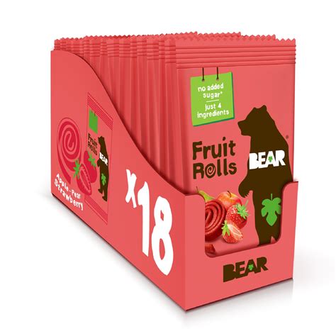 Amazon.com: BEAR Real Fruit Snack Rolls - Gluten Free, Vegan, and Non