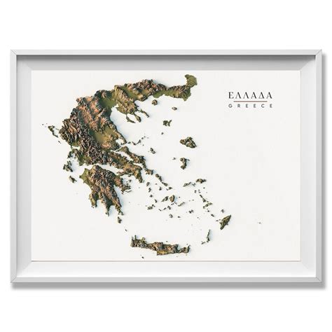 greece realistic relief map irmaps