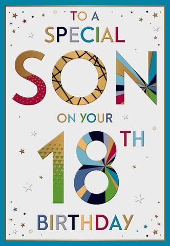 Son Th Birthday Card Th Birthday Card Son Son Th Birthday Card