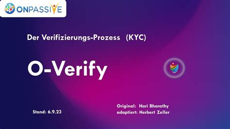 O Verify Der KYC Prozess Von ONPASSIVE YouTube