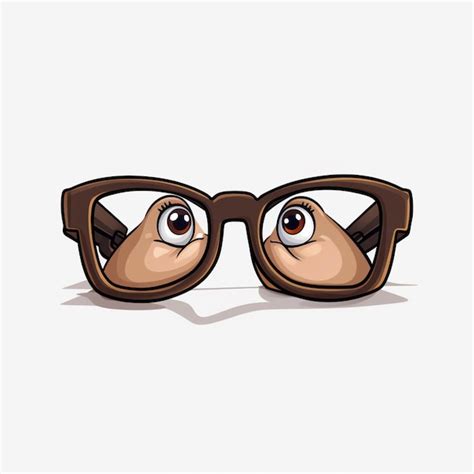 Cartoon Eyes With Glasses