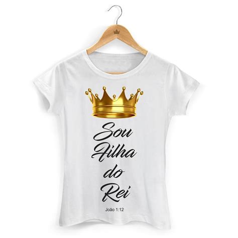 Camiseta Gospel Feminina Baby Look Filha Do Rei Branco Gg Submarino