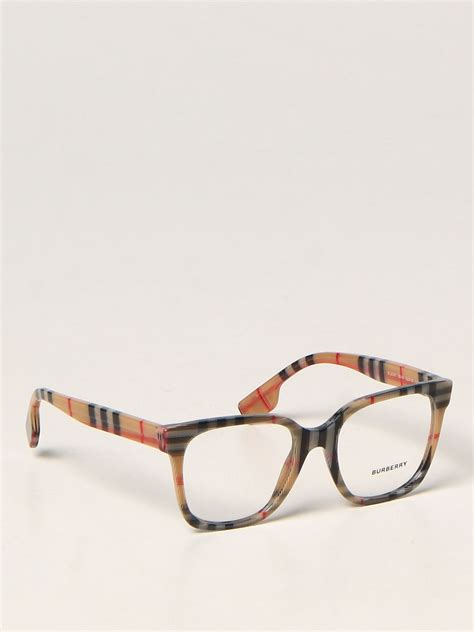 Burberry Eyeglasses In Check Acetate Multicolor Burberry