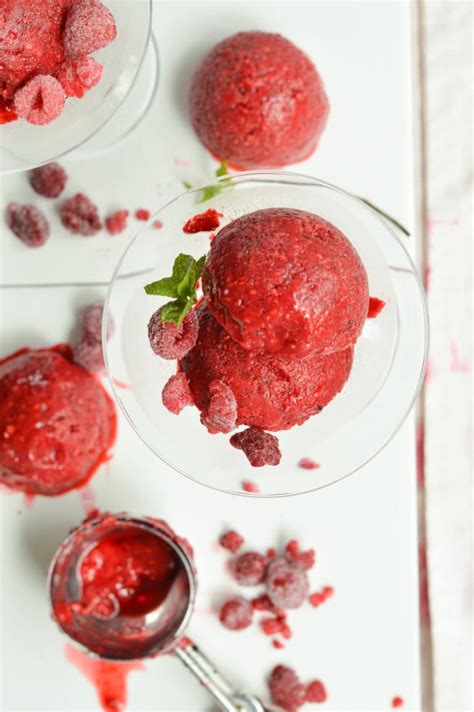 Sugar-Free Raspberry Sorbet Recipe (Only 4 Ingredients!) - The ...