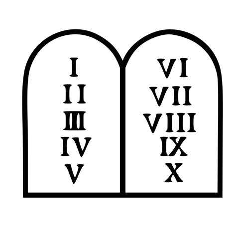 Ten Commandments Tablets Clipart