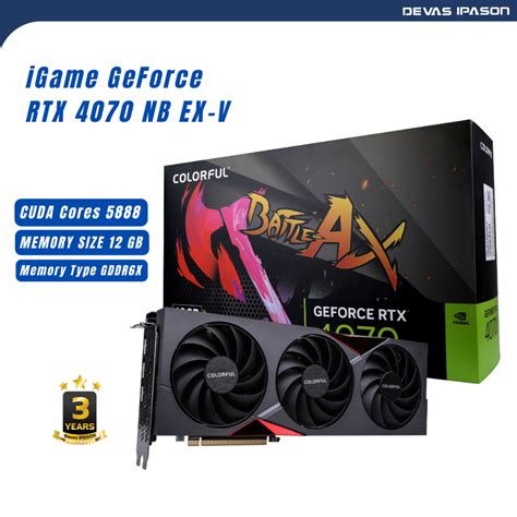 Colorful Gpu การ์ดจอ Geforce Rtx 4070 Nb Ex V รับประกัน 3 ปี โดย