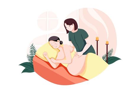 M141 Massage Service Illustrations On Yellow Images Creative Store