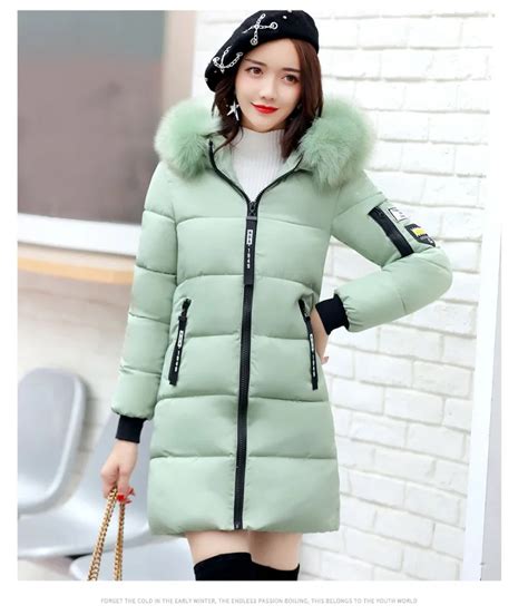 2023 Big Hair Collar Down Padded Jacket Women Winter Long Fashion Large