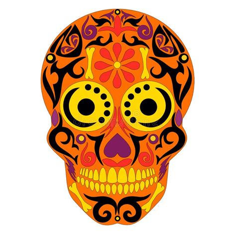 Morte Santamente Dia De Sugar Skull Inoperante Mexicano Morte