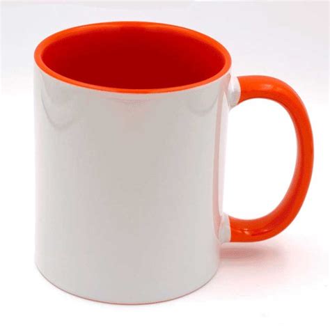 Mug coloré orange à personnaliser Créer un mug en ligne Boite