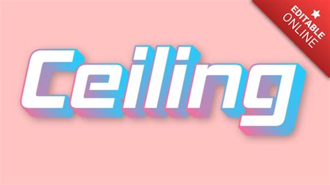 Ceiling Text Effect Generator Textstudio