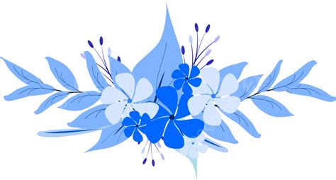 Azul Flor Arreglo Floral Clipart Vector Png Flor Azul Ramo Floral Png Y Vector Para