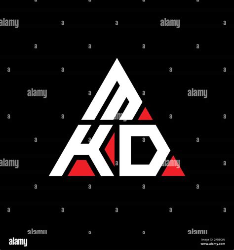 Logo De Lettre Triangle Mkd Avec Forme De Triangle Monogramme De Logo