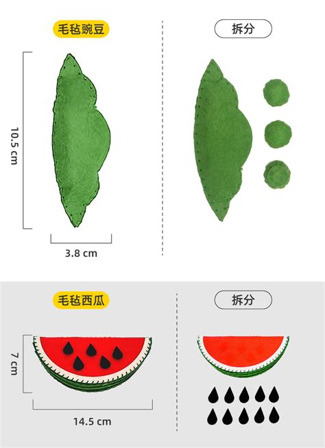 不织布蔬菜水果蒙氏教玩具早教幼儿园布艺手工成品贴贴乐西瓜葡萄 阿里巴巴