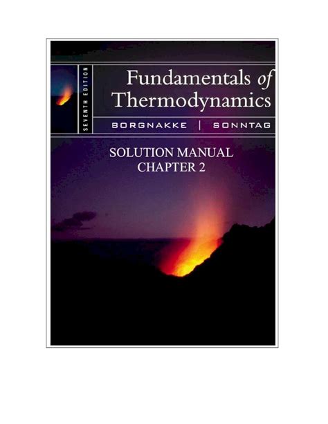 Pdf Fundamentals Of Thermodynamics Th Edition Solution Manual