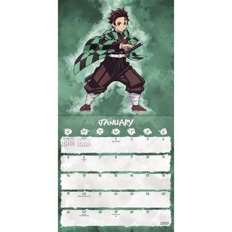 Demon Slayer Kimetsu No Yaiba 2025 Mini Wall Calendar