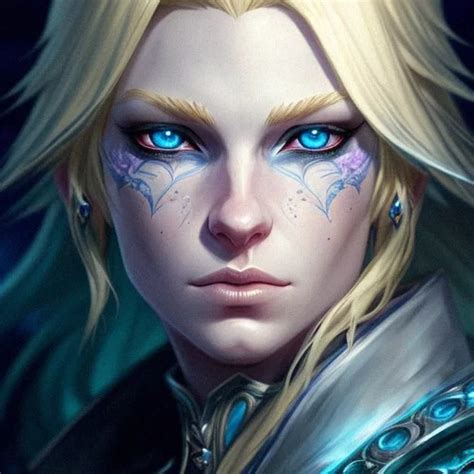 Ai Art Generator Dnd Blonde Hair Blue Eye Pretty Warlock Beautiful