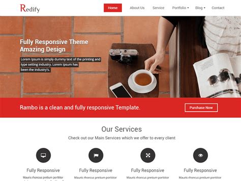 Redify Free Business WordPress Theme Freebie Supply