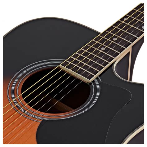 Dreadnought Cutaway Electro Acoustic Guitar By Gear4music Sunburst At