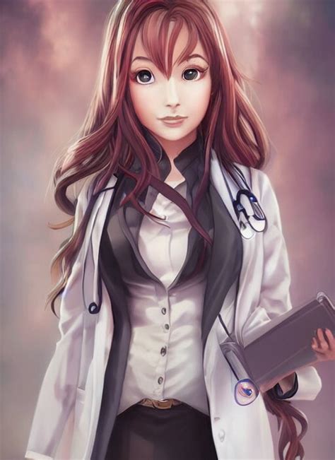 Lexica Beautiful Portrait Of A Female Doctor Who Looks Like Mio Naruse The Testament Of Sister