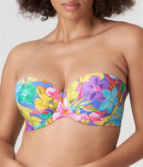 Sujetador Bikini Sin Tirantes Floral Sazan Primadonna Swim