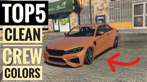 Top 5 Best Custom Modded Crew Colors In Gta 5 Online Clean Colors